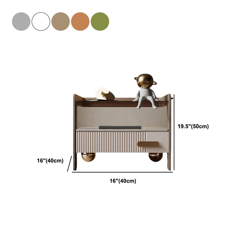 Holz Nachttisch oder Endtisch, 20 "hoher Nachttisch mit Beinen und Schublade