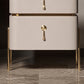 Leather Nightstand with 4 Legs Glam Night Table with Drawers Clearhalo 'Bedroom Furniture' 'furn' 'furn_night_stand' 'Furniture' 'night_stand' 'Nightstands' 5352076