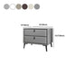 Leather Top Nightstand  with Drawers Glam Night Table with 4 Legs