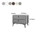 Leather Top Nightstand  with Drawers Glam Night Table with 4 Legs