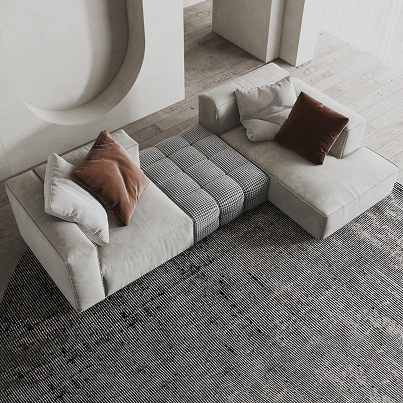 Cojín de brazo cuadrado Sala de estar de terciopelo de terciopelo y chaise