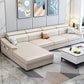 Contemporary Sofa Cotton Solid Wood Living Room Slipcovered Sofa & Chaise
