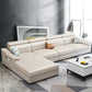 Contemporary Sofa Cotton Solid Wood Living Room Slipcovered Sofa & Chaise