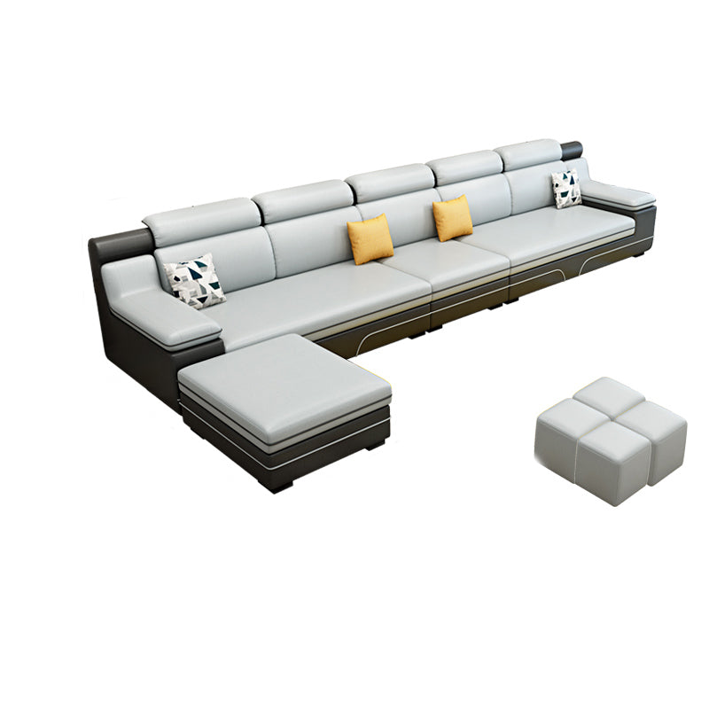 Section des meubles de mélanges de faux cuir et de coton contemporains