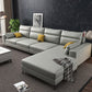 Scandinavian Faux Leather Sectional for Four People 60.63" Wide