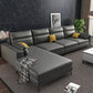 Scandinavian Faux Leather Sectional for Four People 60.63" Wide