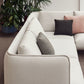 Beige Scandinavische bank/sectionele met vierkante arm voor appartement