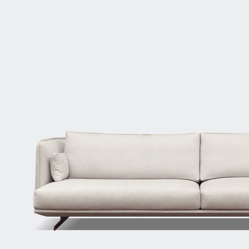 Beige Scandinavische bank/sectionele met vierkante arm voor appartement