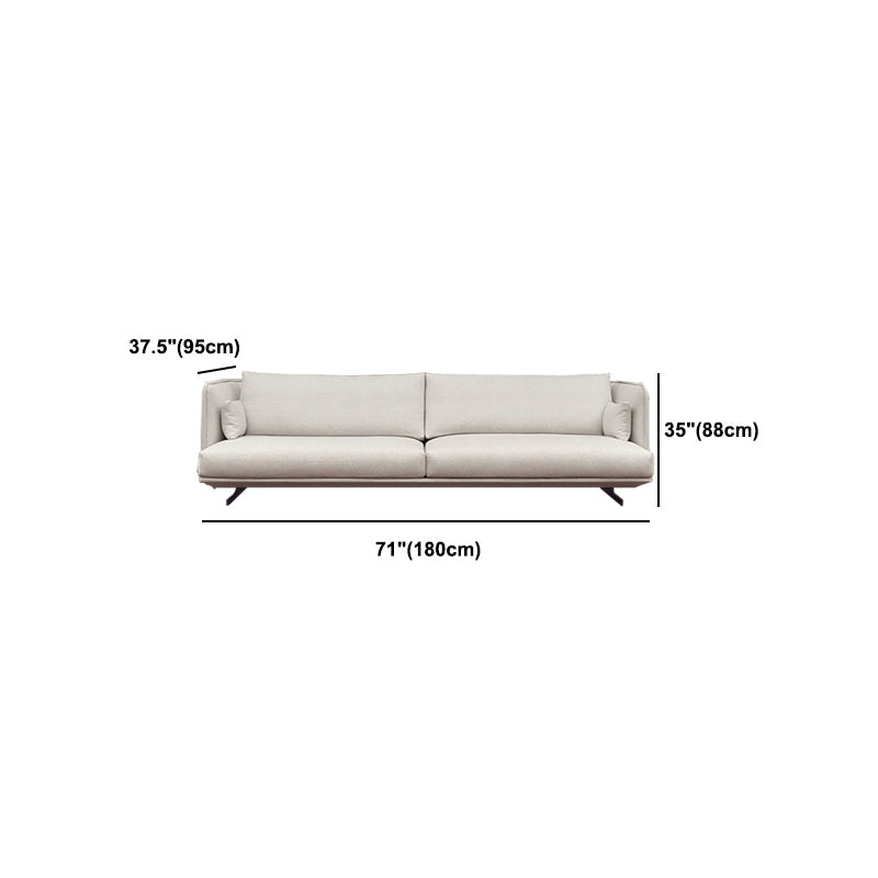 Beige Scandinavische bank/sectionele met vierkante arm voor appartement