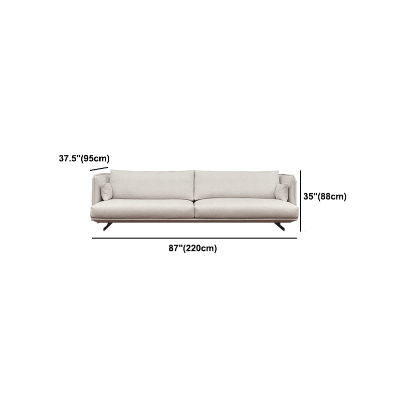Beige Scandinavische bank/sectionele met vierkante arm voor appartement