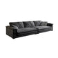 Stain-Resistant Dark Gray Contemporary Square Arm Solid Wood Sofa