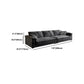 Stain-Resistant Dark Gray Contemporary Square Arm Solid Wood Sofa
