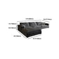 Stain-Resistant Dark Gray Contemporary Square Arm Solid Wood Sofa