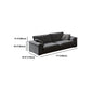 Stain-Resistant Dark Gray Contemporary Square Arm Solid Wood Sofa