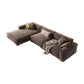 Brown Scandinavian Sectional/Sofa with Square Arm for Apartment
