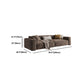 Brown Scandinavian Sectional/Sofa with Square Arm for Apartment