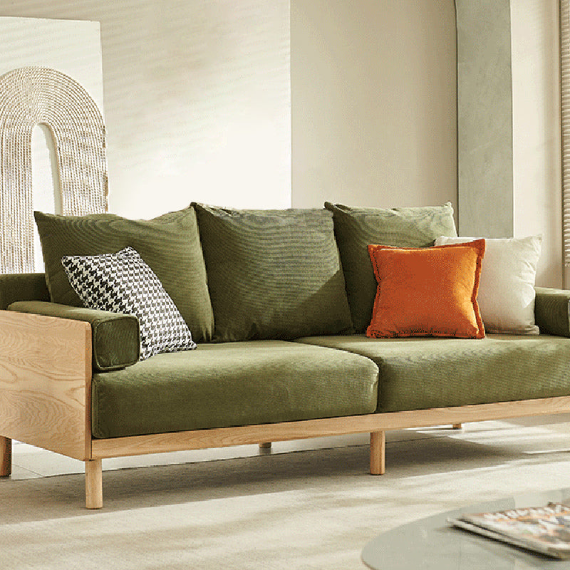 Almohadas de brazo cuadrados de 3 plazas estacionarios Sofá moderno