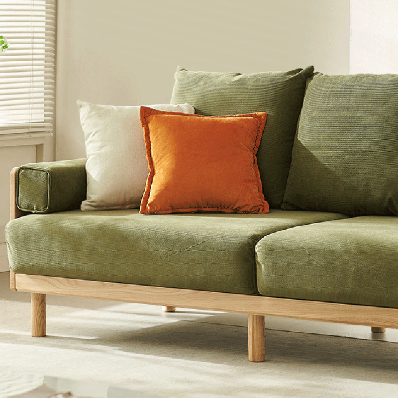 Almohadas de brazo cuadrados de 3 plazas estacionarios Sofá moderno