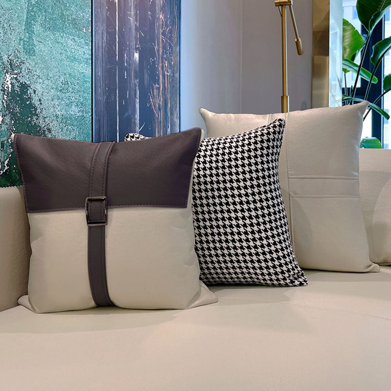 Stationary Stain Resistant Faux Leather Living Room Pillow Top Arm Modern Sofa Clearhalo 'furn' 'furn_sofas' 'Furniture' 'Living Room Furniture' 'Sofa' 'sofas' 5352659