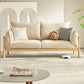 Stationary Cotton 2-seater Living Room Square Arm Cushions Sofa Beige Latex Clearhalo 'furn' 'furn_sofas' 'Furniture' 'Living Room Furniture' 'Sofa' 'sofas' 5352664