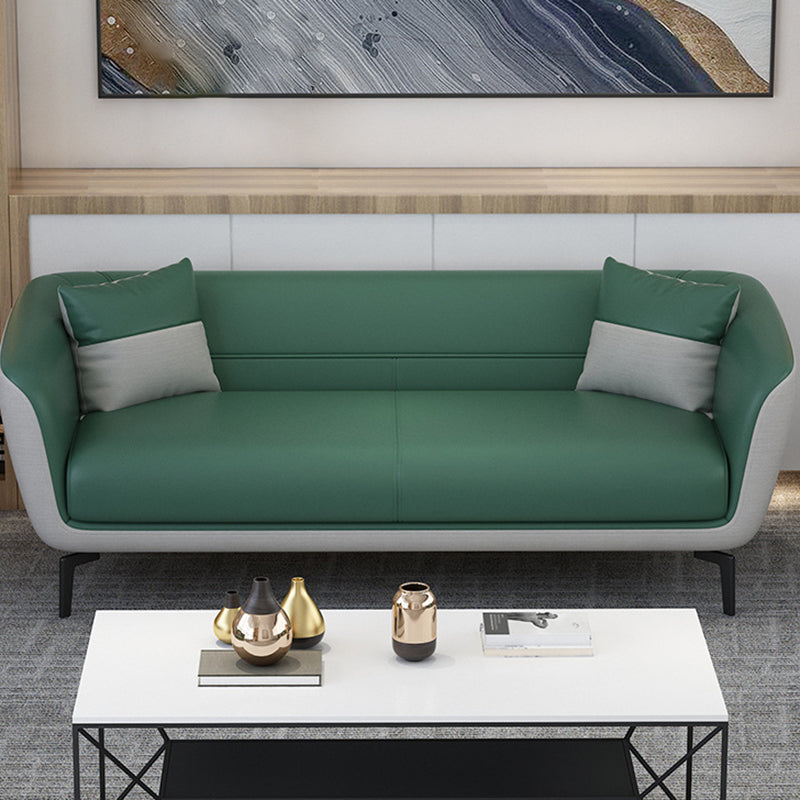 Faux lederen strakke achterbank bank standaard wijd uitlopende armbankbank