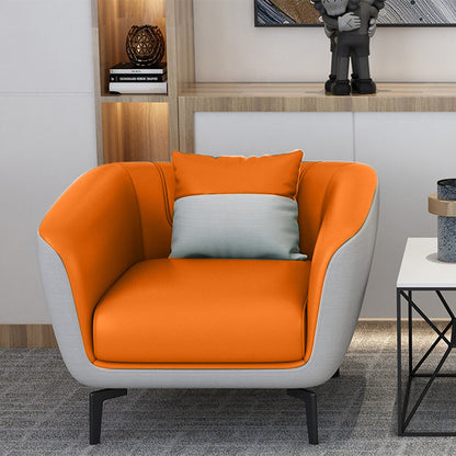 Faux lederen strakke achterbank bank standaard wijd uitlopende armbankbank