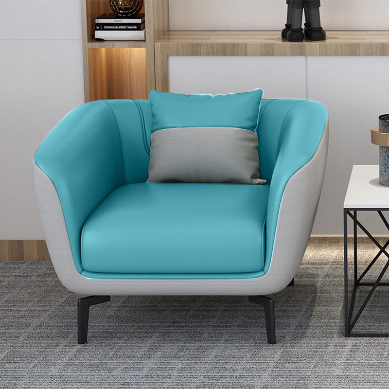 Faux lederen strakke achterbank bank standaard wijd uitlopende armbankbank