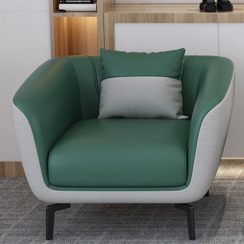 Faux lederen strakke achterbank bank standaard wijd uitlopende armbankbank