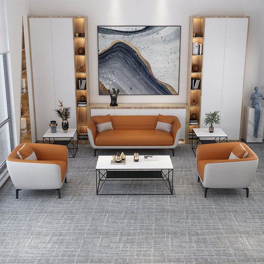 Faux Leather Tight Back Sofa Couch Standard Flared Arm Sofa Couch