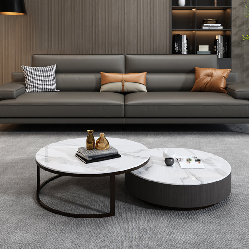 Guida pelle stazionaria resistente al soggiorno divano grigio