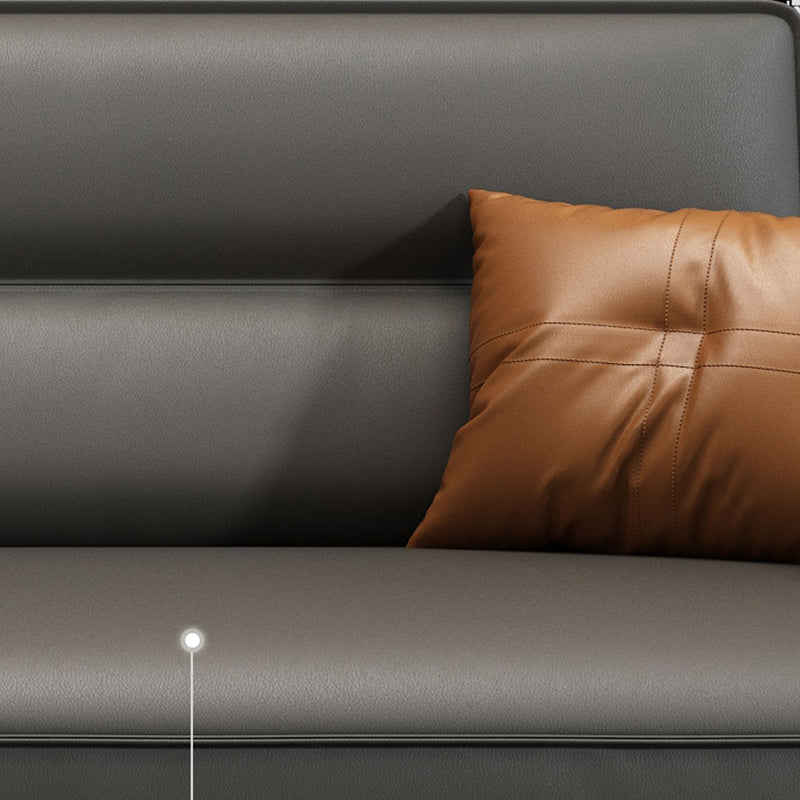 Guida pelle stazionaria resistente al soggiorno divano grigio