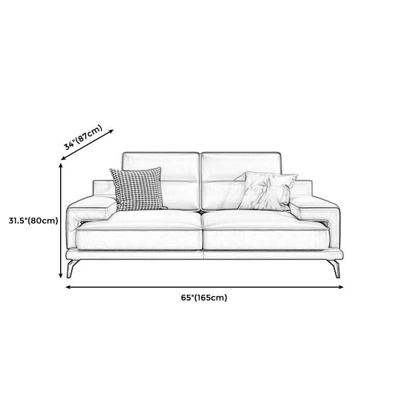 Guida pelle stazionaria resistente al soggiorno divano grigio