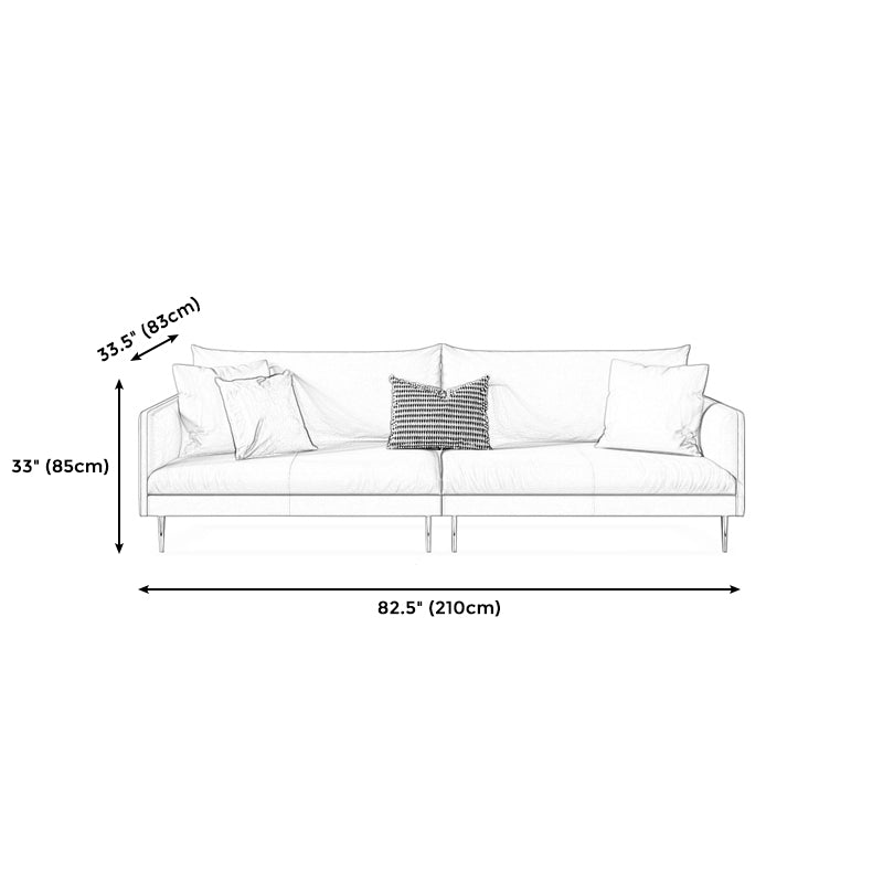 ステイン耐性固定3シータースクエアアーム標準クッションソファ