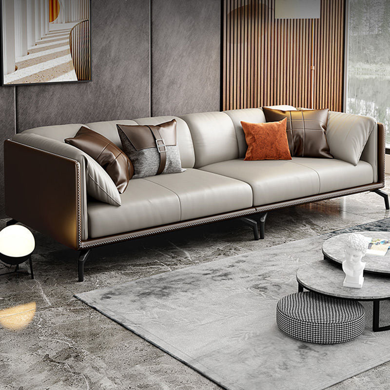 ステイン耐性のある固定性の本革枕トップアームの座席