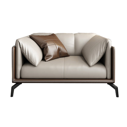 ステイン耐性のある固定性の本革枕トップアームの座席