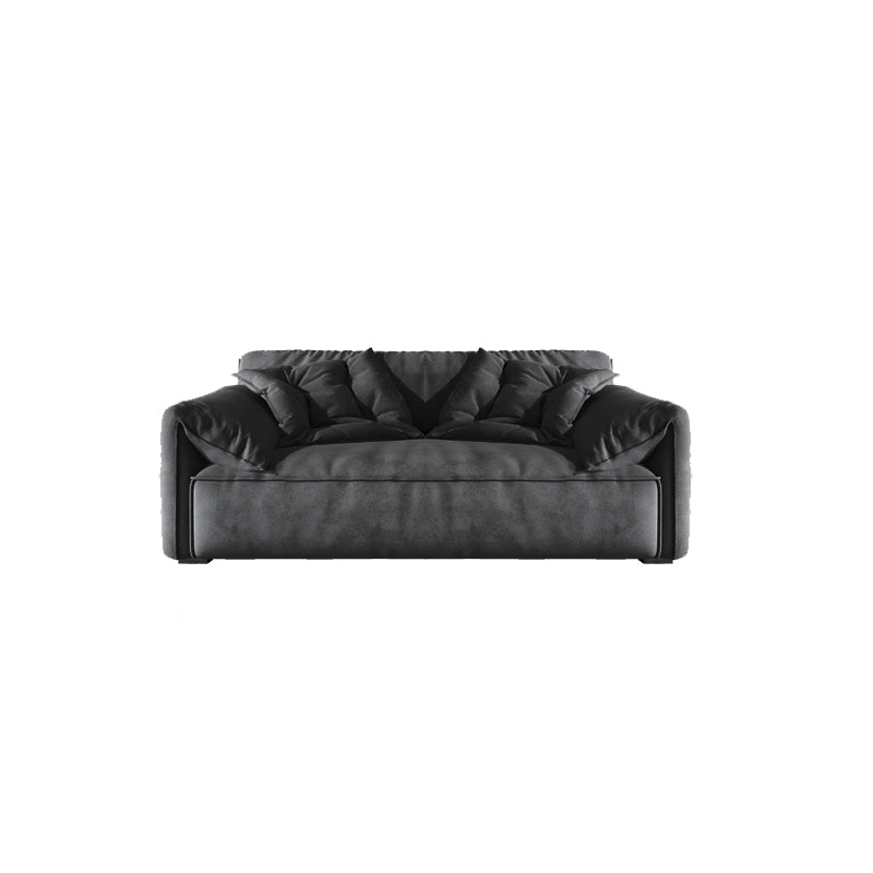 Stain Resistant Stationary 2-seater Pillow Top Arm Cushions Sofa 71"L x 43"W x 33.5"H Dark Gray Clearhalo 'furn' 'furn_sofas' 'Furniture' 'Living Room Furniture' 'Sofa' 'sofas' 5352782