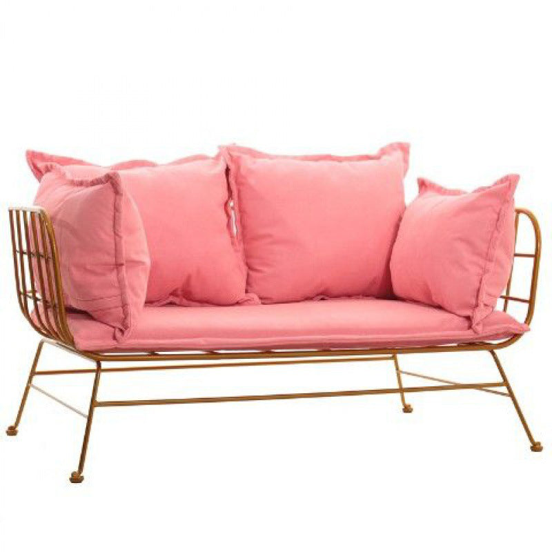 Golden Frame Velvet Loveet con braccio top per cuscino per appartamento