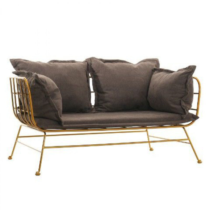 Golden Frame Velvet Loveet con braccio top per cuscino per appartamento