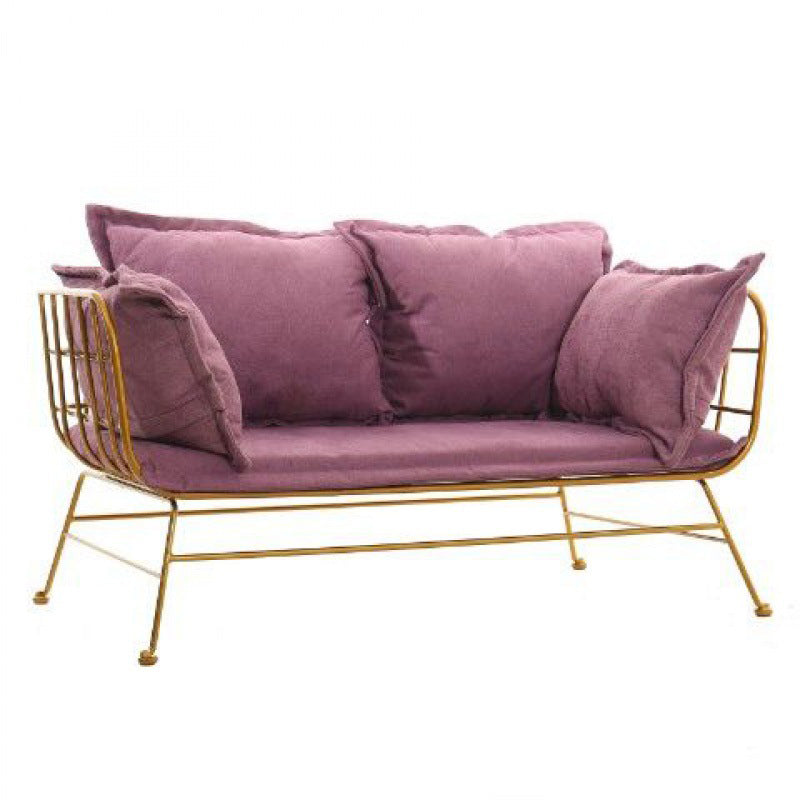 Golden Frame Velvet Loveet con braccio top per cuscino per appartamento