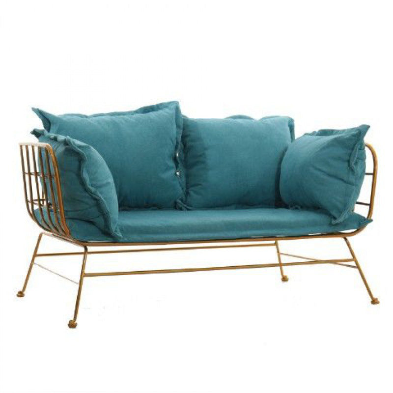 Golden Frame Velvet Loveet con braccio top per cuscino per appartamento