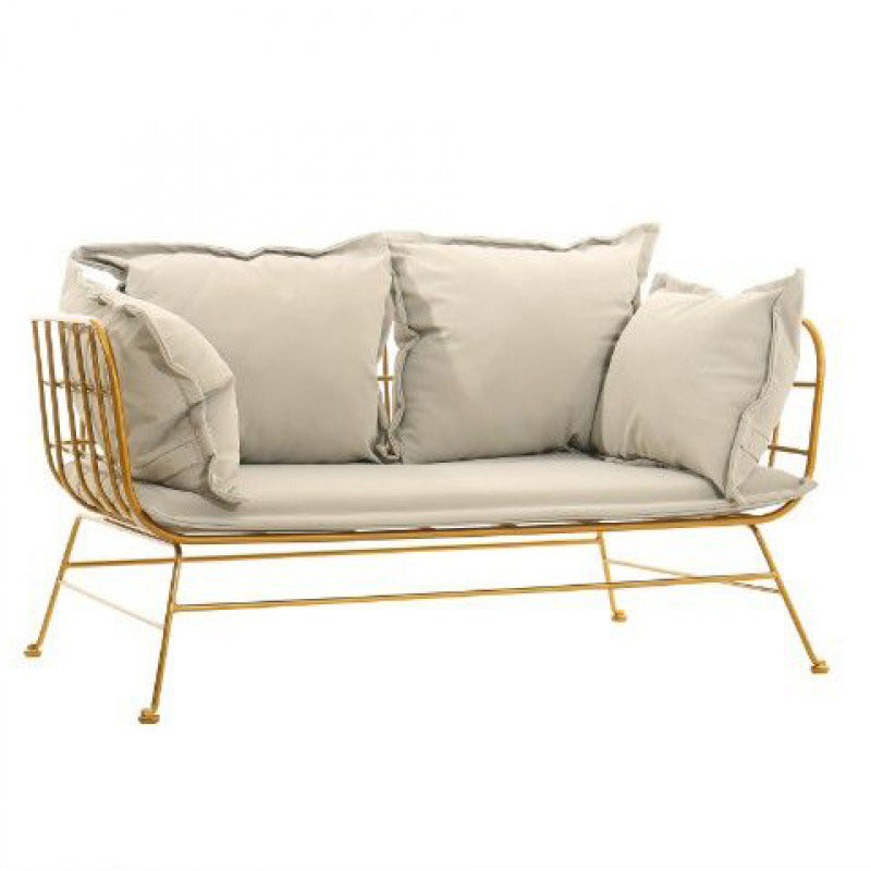 Golden Frame Velvet Loveet con braccio top per cuscino per appartamento