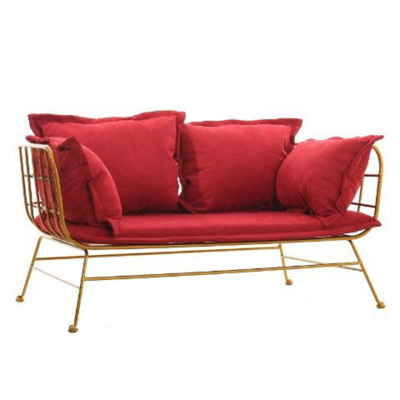 Golden Frame Velvet Loveet con braccio top per cuscino per appartamento