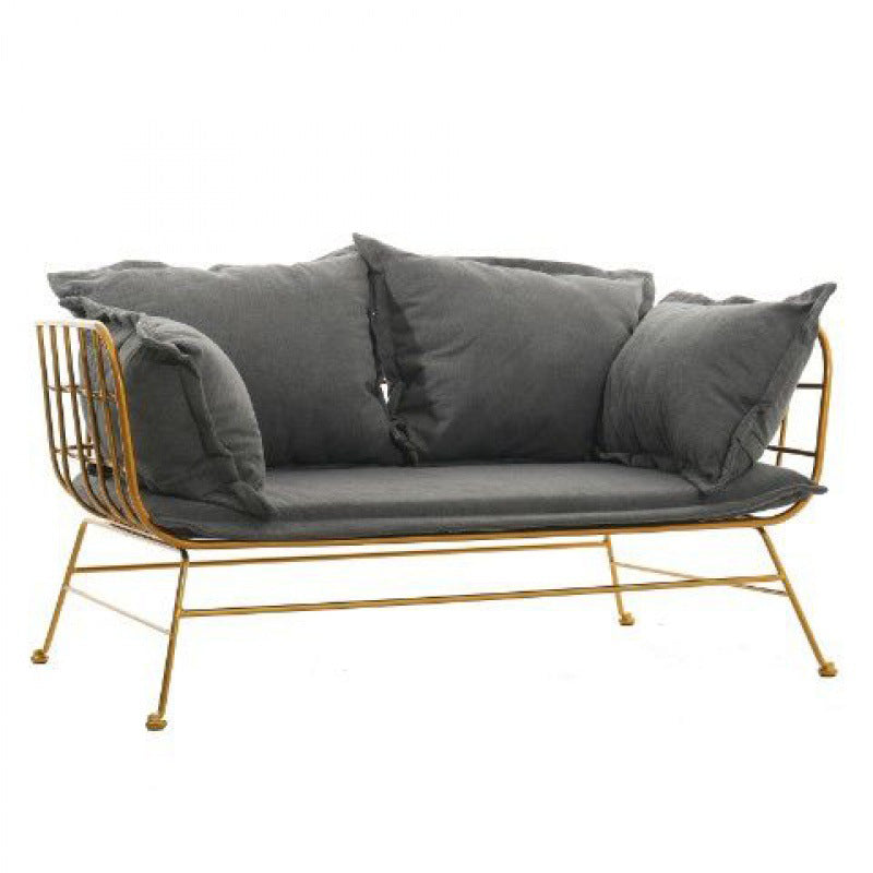 Golden Frame Velvet Loveet con braccio top per cuscino per appartamento