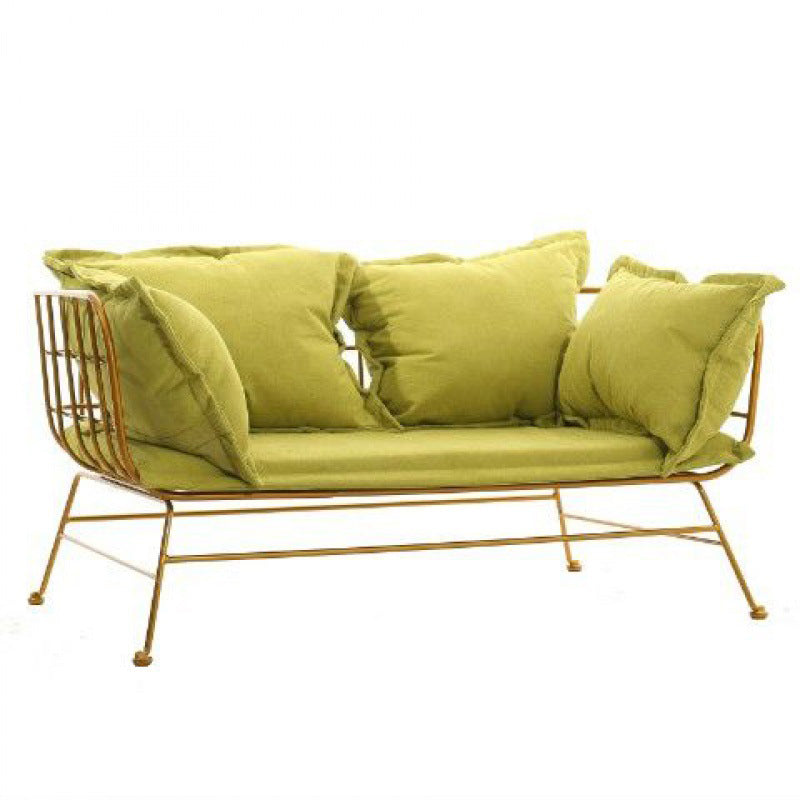 Golden Frame Velvet Loveet con braccio top per cuscino per appartamento