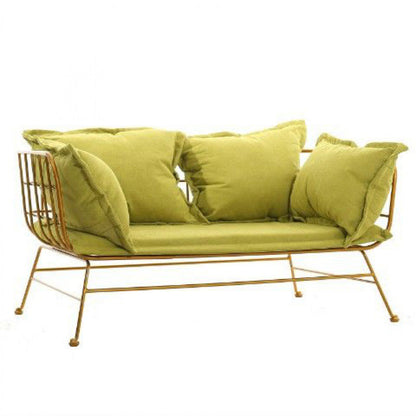 Golden Frame Velvet Loveet con braccio top per cuscino per appartamento