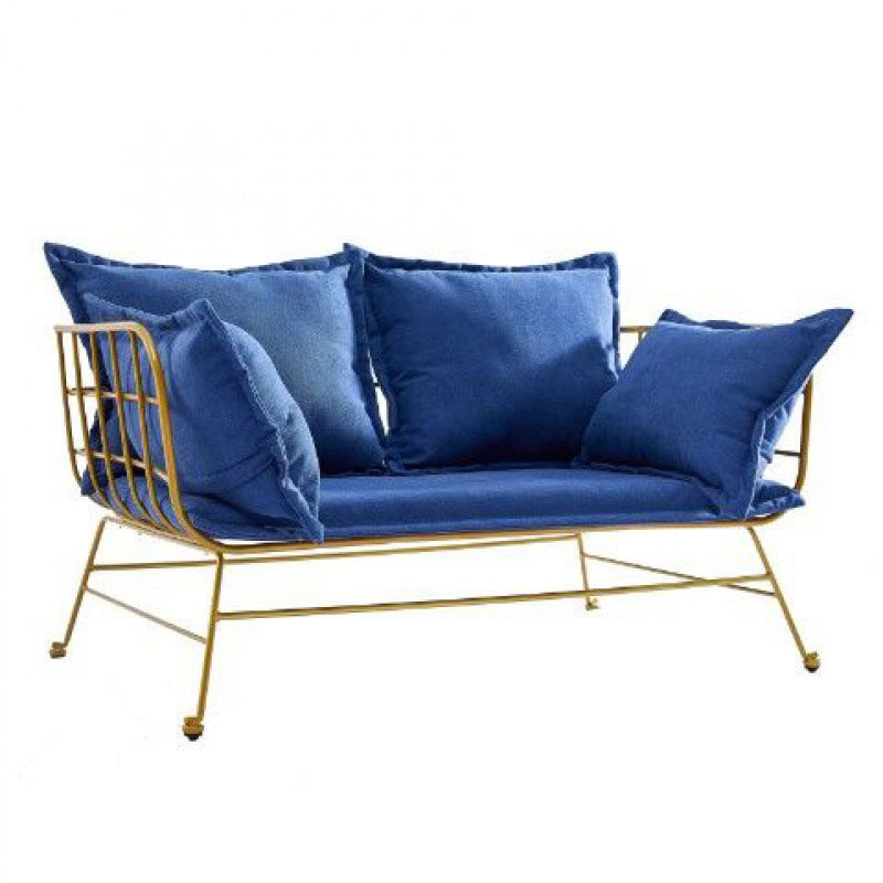 Golden Frame Velvet Loveet con braccio top per cuscino per appartamento