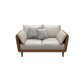 Faux Leather Sofa with Pillows Back and Pillow Top Arm for Living Room 59"L x 35"W x 33.5"H Orange Clearhalo 'furn' 'furn_sofas' 'Furniture' 'Living Room Furniture' 'Sofa' 'sofas' 5352827