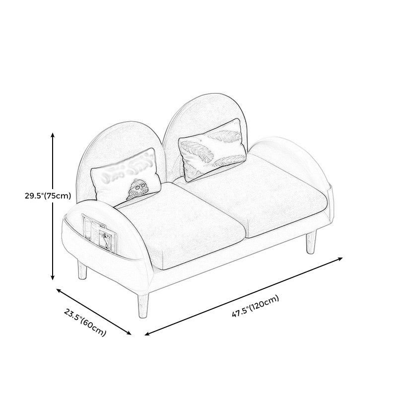 Divano retro con cuscino in pelle finta con spazio per soggiorno e appartamento