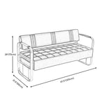 Faux Leather Square Arm Sofa with Tight Back 21.65" W 28.74" H Clearhalo 'furn' 'furn_sofas' 'Furniture' 'Living Room Furniture' 'Sofa' 'sofas' 5352929