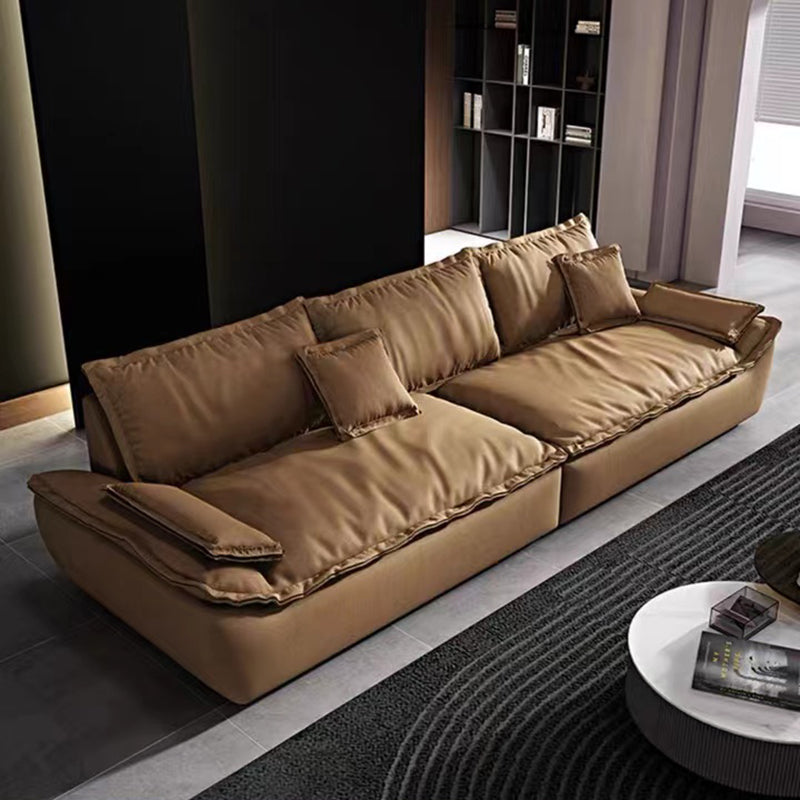 Colora stazionaria Resistente alla pelle in fux soggiorno braccio top braccio marrone scuro